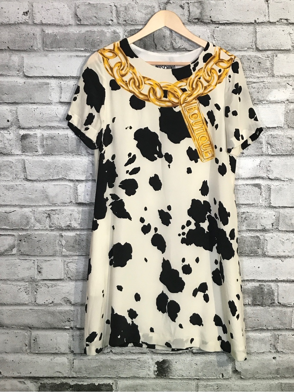 Vintage Moschino Cow Print Dress
